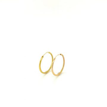 Earrings rings, gold K14 (585°)