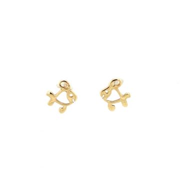 Children’s earrings, gold Κ14 (585°), fish