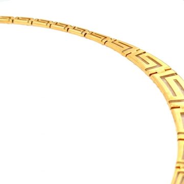 Women’s necklace, gold K14 (585 °),  degrade meander