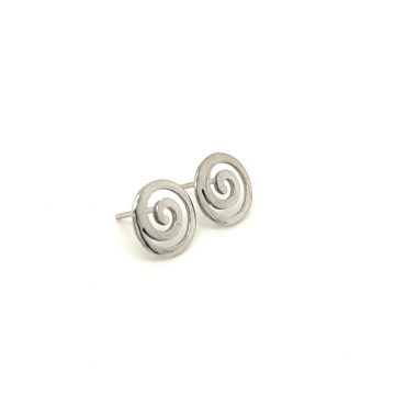 Women’s earrings, gold K14 (585°), spiral