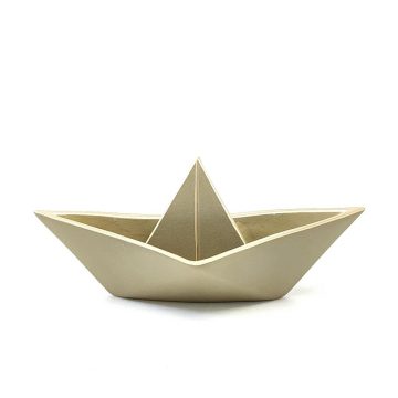 TREIS GRAMMES boat small, Ceramic, beige, 15 x 6 cm / 21 x 10 cm