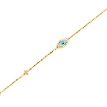 Women’s bracelet, gold Κ14 (585°) with eye