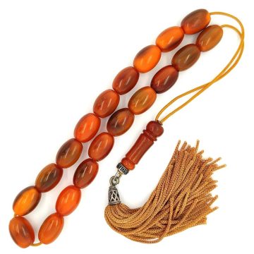 Kombolois brown horn(19 beads) with tassel