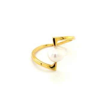 SARINA women’s ring gold K14 (585°) with pearl