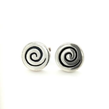 Cufflinks, silver (925°), Spiral
