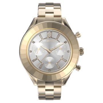 SWAROVSKI Octea Lux Sport watch Metal bracelet, White, Gold-tone PVD, 5610517