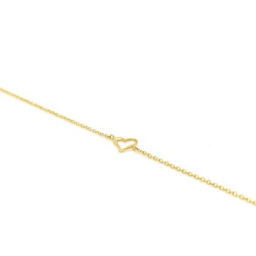 Women’s bracelet, gold Κ9 (375°) with a heart