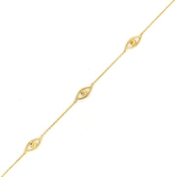 Women’s bracelet, gold Κ9 (375°) with an eye