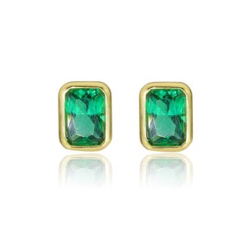 JOOLS Women’s earrings with green stone, silver (925°), CSE4763-Y