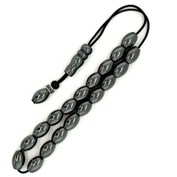 Kombolois Haematite – Oval bead (19 beads)