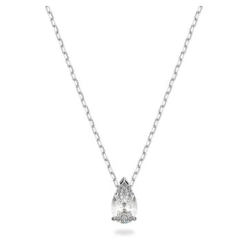 SWAROVSKI Attract set Pear cut crystal, White, Rhodium plated,5569174