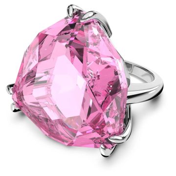 SWAROVSKI Δαχτυλίδι κοκτέιλ Millenia Κοπή Trilliant, Ροζ, Επιμετάλλωση ροδίου,size55,5614922