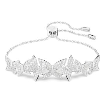SWAROVSKI Lilia bracelet Butterfly, White, Rhodium plated,5636429