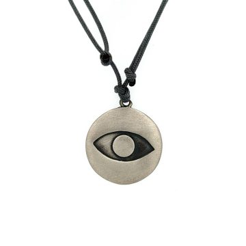Men’s pendant eye with cord, silver (925°)