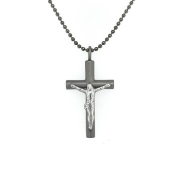 Ανδρικό σταυρός με αλυσίδα, ασήμι (925°)