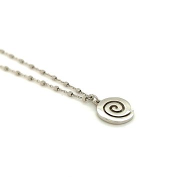 Women’s necklace, silver (925 °), chain with spiral