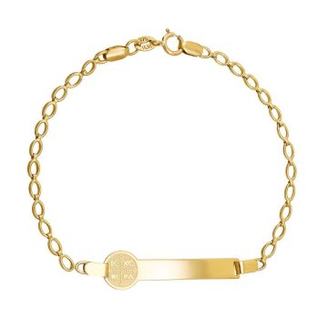 Children’s ID bracelet, gold K9 (375°)