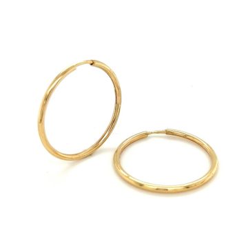 Earrings hoops, gold K14 (585°)