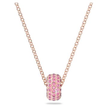 SWAROVSKI Stone pendant Pink, Rose gold-tone plated,5642887