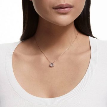 Millenia necklace White, Rose gold-tone plated , 5640292