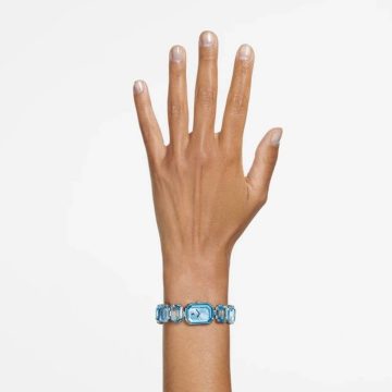 SWAROVSKI Watch Octagon cut bracelet, Blue, Stainless Steel,5630480