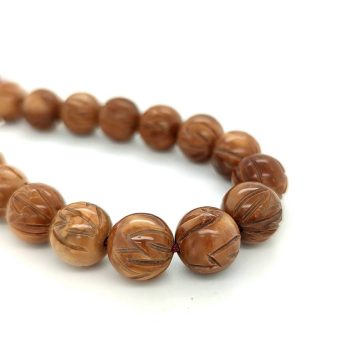 Kombolois Wood Kouka Carved – 21 beads-