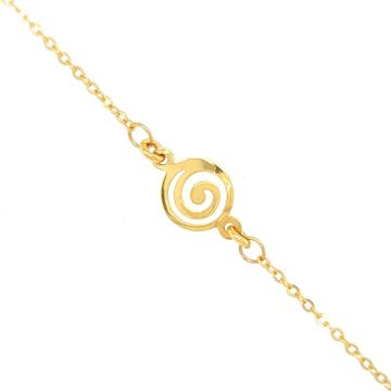 Women’s bracelet with spiral, gold K14 (585°).