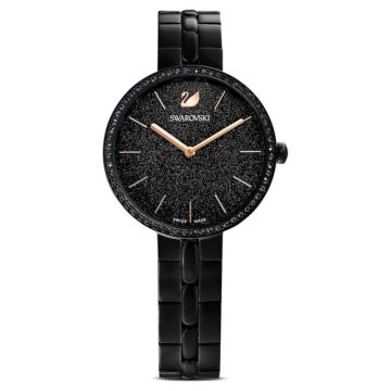 SWAROVSKI Cosmopolitan watch Metal bracelet, Black, Black finish ,5547646